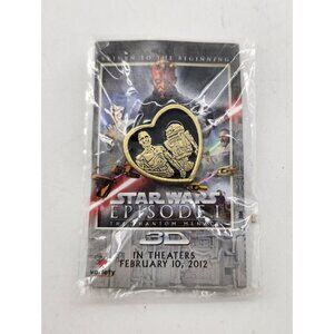 NEW Star Wars Episode 1 The Phantom‎ Menace 3D Pin C-3PO R2-D2 Variety 2011